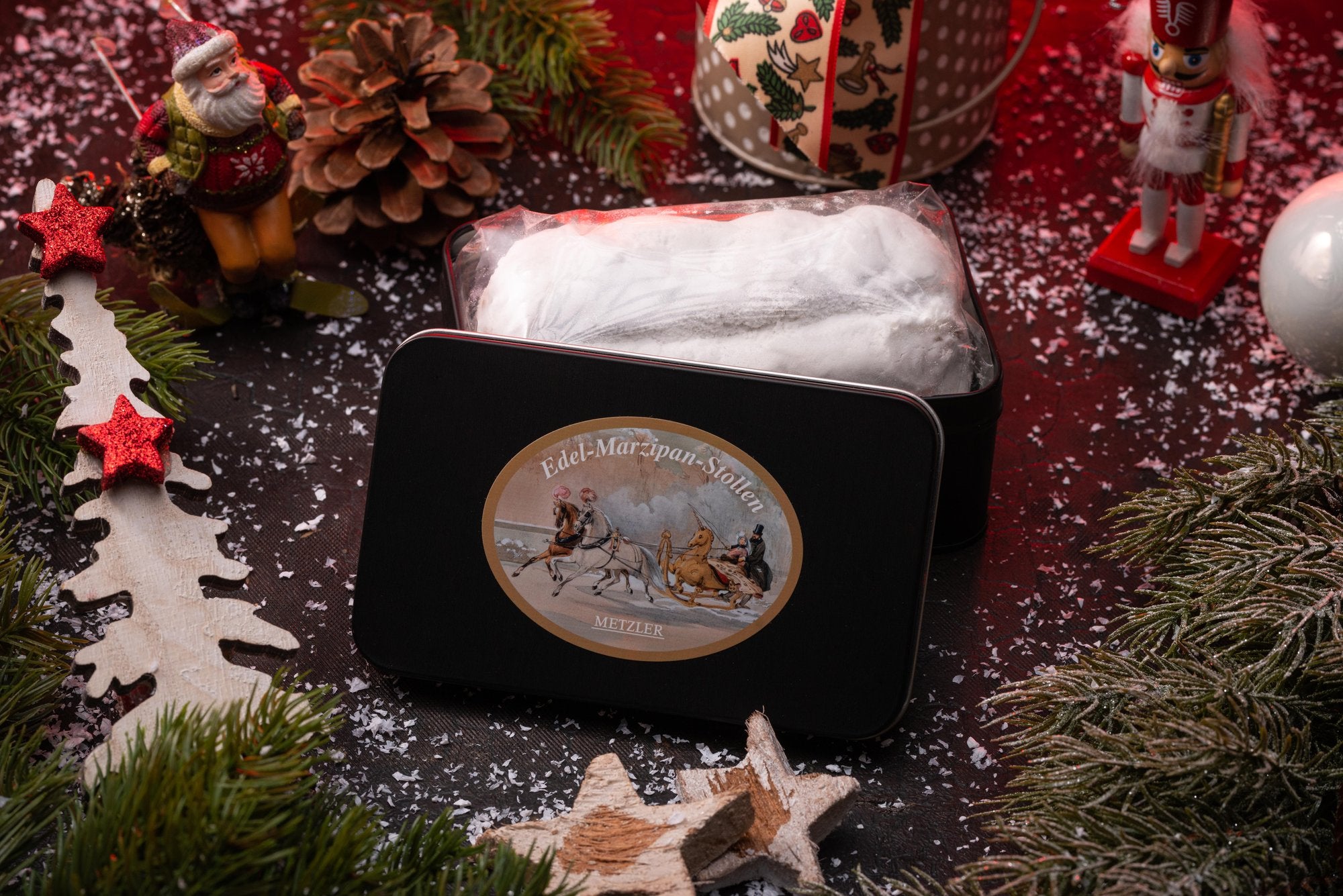 Personalisierter Mini Stollen mit Werbeetikett / Logo (Werbemittel)