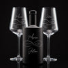 Personalisiertes Gin Geschenkset (Flasche mit zwei Gläsern und Gravur)
