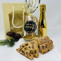 Champagner Bag (Geschenktasche gefüllt mit Champagnerstollen "Marc de Champagne" & Prosecco)
