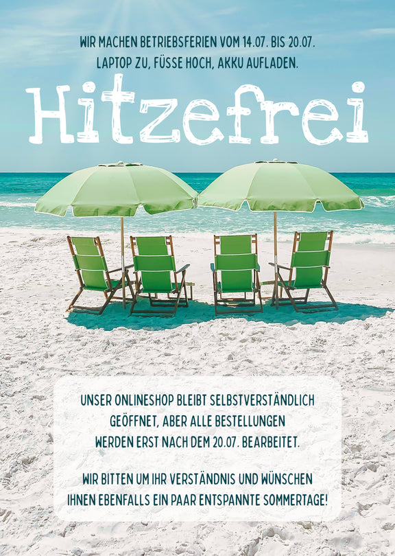 Betriebsferien vom 14.-20.7.2025
