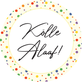Motiv: Fasching - Konfetti (Text, rund)