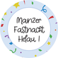 Motiv: Fasching - Kunterbunt (Text, rund)