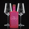 Pinke Flasche mit Gravur und zwei personalisierte Gläser im Set als Hochzeitsgeschenk