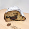 Glutenfreier Stollen mit Marzipan-Nougatfüllung (aufgeschnitten)