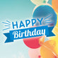Motiv: Happy Birthday 1 (quadratisch)