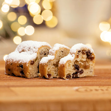 Mini Bratapfelstollen (aufgeschnitten)