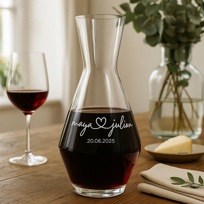 Personalisierte Weinkaraffe 1 Liter von Leonardo – mit individueller Gravur