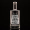 Klarglas Flasche mit präziser Lasergravur als kreatives Geldgeschenk