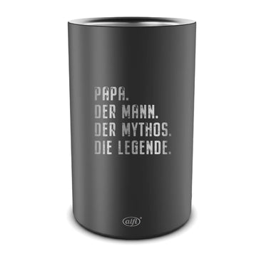 Der alfi® VINO Flaschenkühler in Velvet Black Mat, elegant und modern - tolles Vatertagsgeschenk