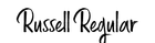 Schriftart: Russell Regular