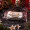 Edel-Marzipanstollen (200g) in schwarzer Blechdose mit Papier-Banderole mit Wunschmotiv oder Logo (Werbemittel)