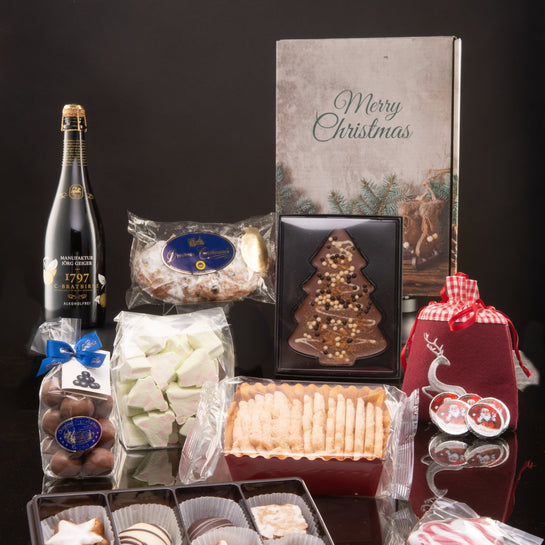 Premium Weihnachts-Geschenkbox mit alkoholfreiem Champagner